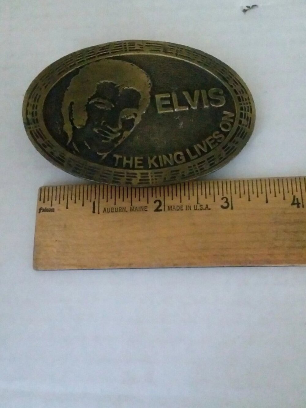 Elvis Presley The King Lives On Belt Buckle